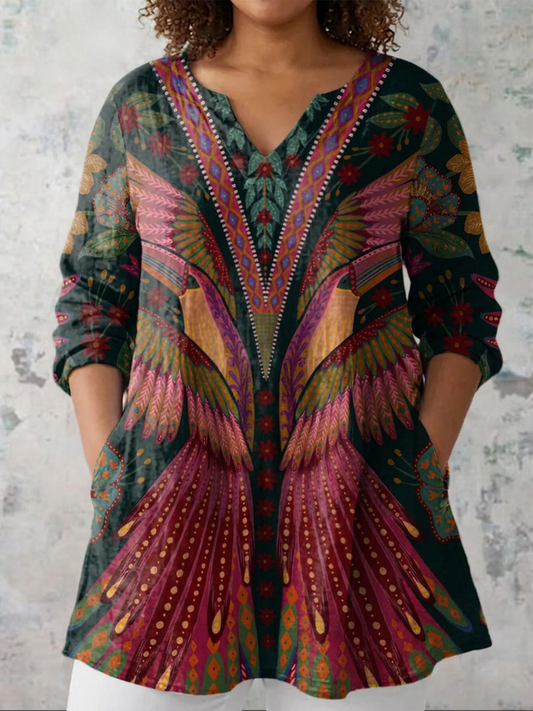 Blusa Larga con Escote en V Manon