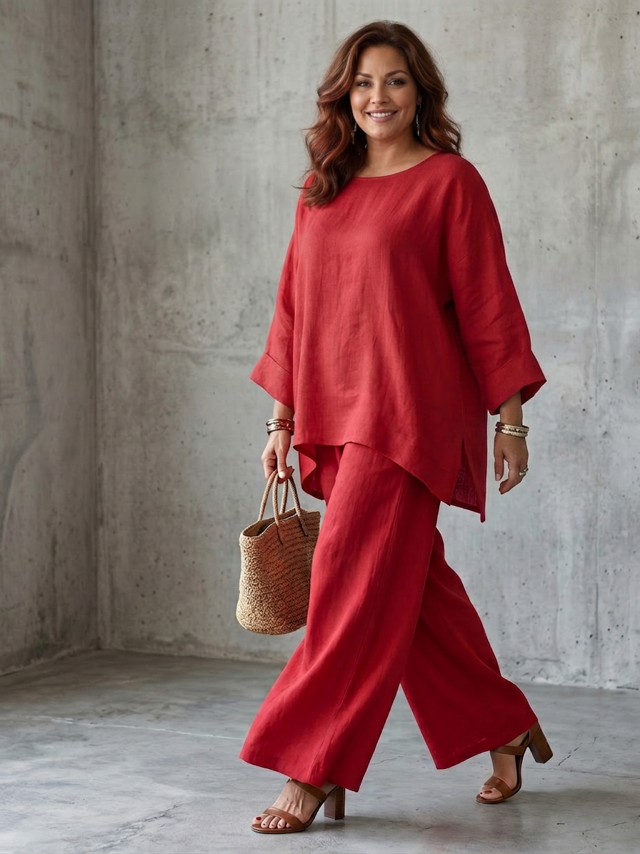 Prue | Conjunto Túnica Oversized con Pantalón Ancho
