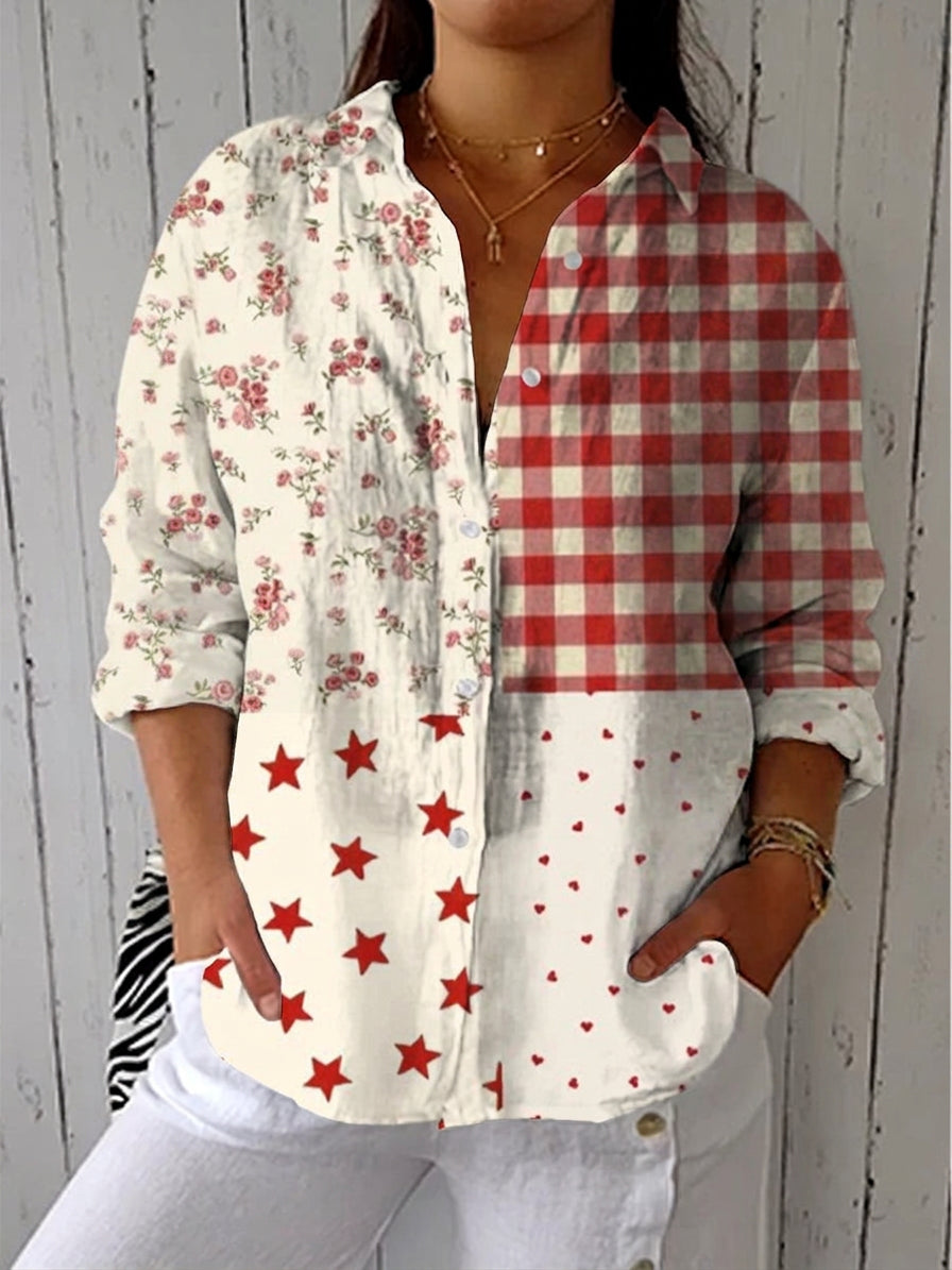 Prenda Rosemary – Classic Patchwork Blouse