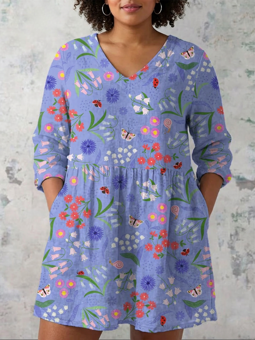 Aline | Long Blouse with V-Neck