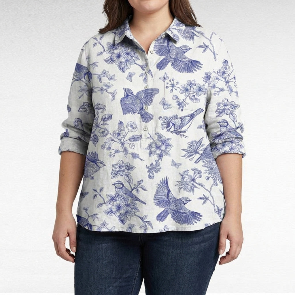 CLAIRE | BLUSA DE LINO ELEGANTE