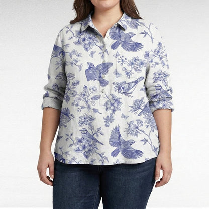 CLAIRE | BLUSA DE LINO ELEGANTE