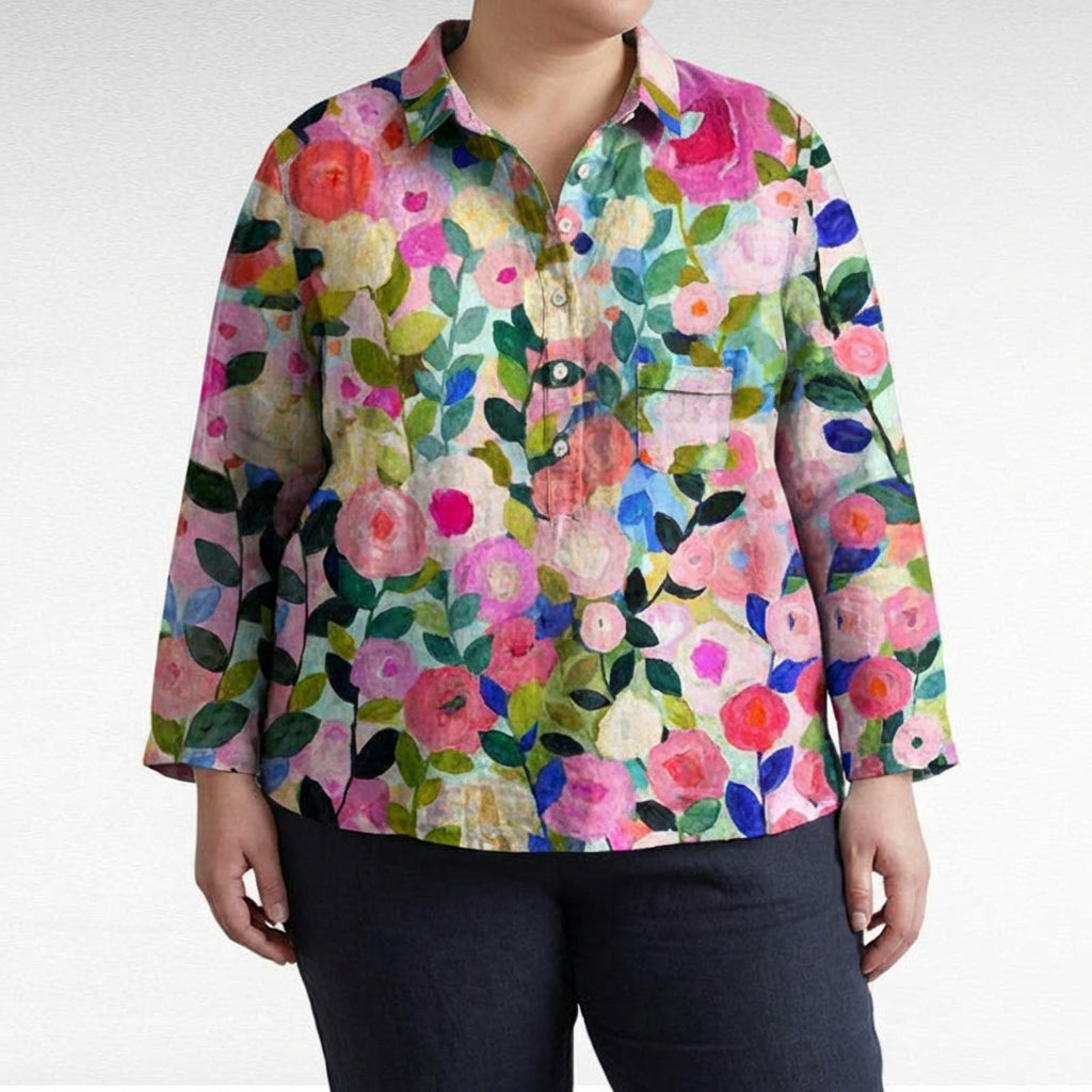 CLAIRE | BLUSA DE LINO ELEGANTE