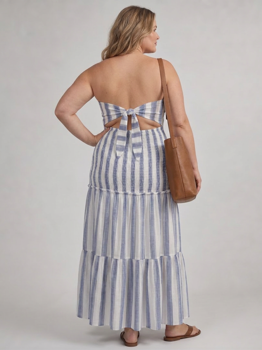 Vestido Midi de Rayas Azaria