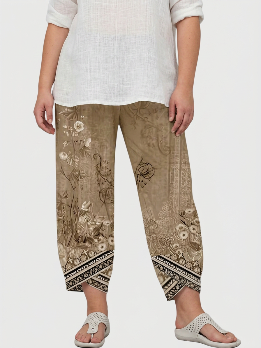 Pantalón Capri Floral Vintage Natasha