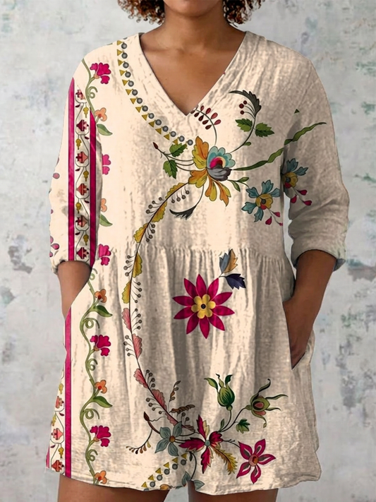 Blusa Larga con Escote en V Clara