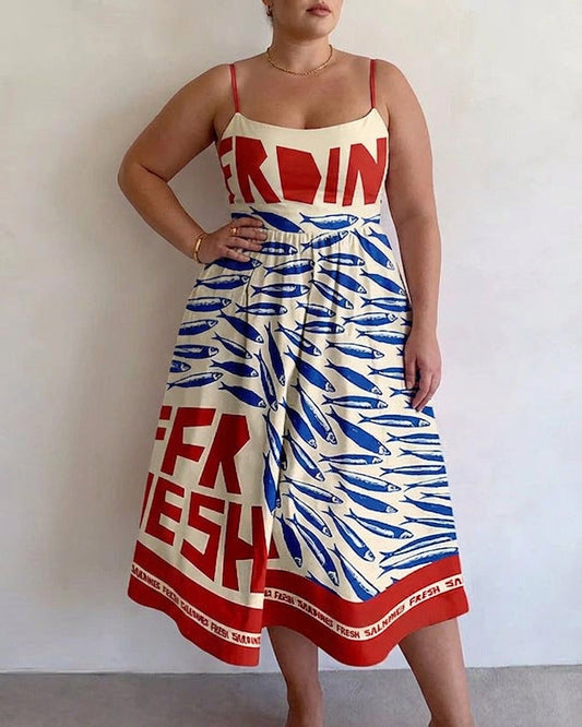 Winslowe | Vestido Midi Arte Costero