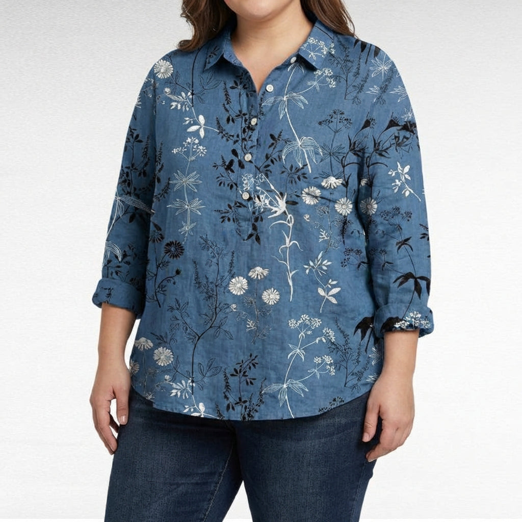 CLAIRE | BLUSA DE LINO ELEGANTE
