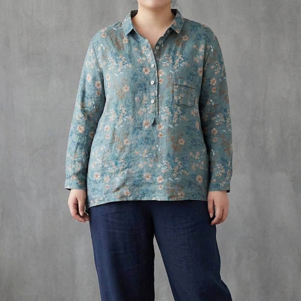 CLAIRE | BLUSA DE LINO ELEGANTE