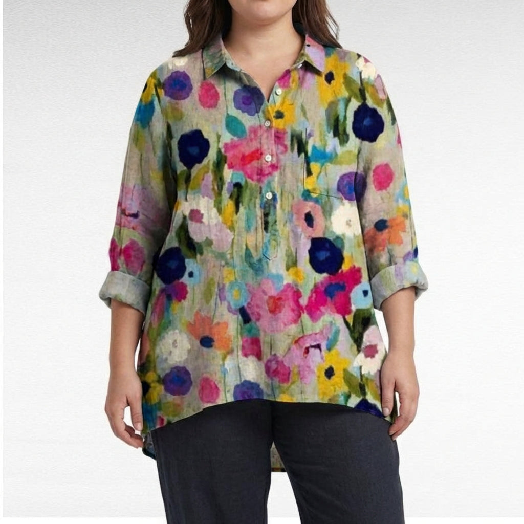 CLAIRE | BLUSA DE LINO ELEGANTE