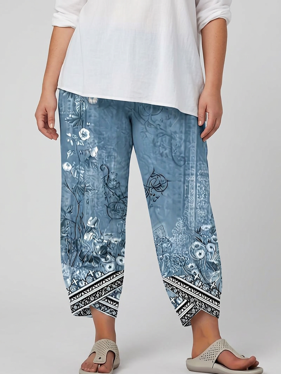 Pantalón Capri Floral Vintage Natasha