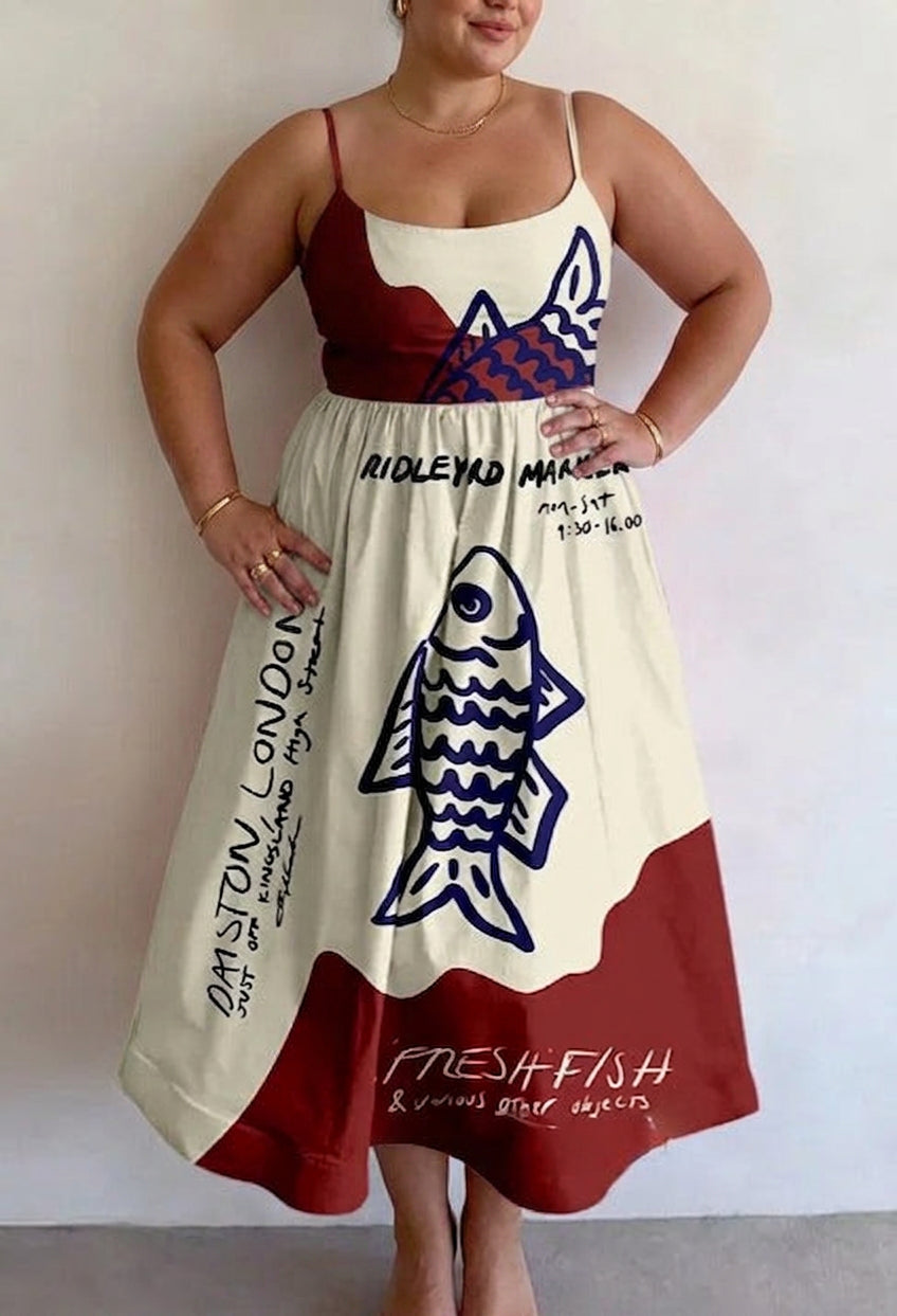 Merriton | Vestido Midi Trazo Costero