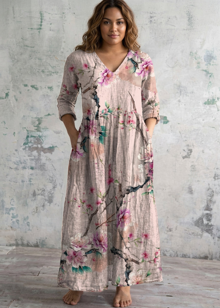 Vestido Largo Brisa de Flores Sakurielle