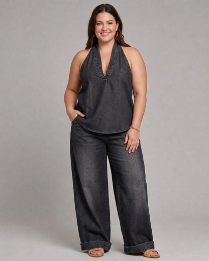 Conjunto de Pantalón Escote Halter Zorelle
