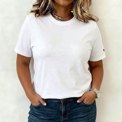 Mila | Camiseta Casual de Color Uniforme
