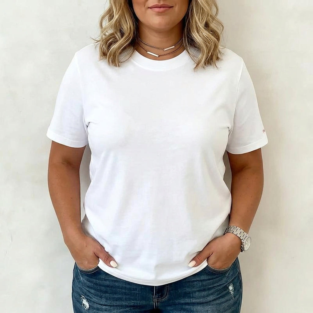 Mila | Camiseta Casual de Color Uniforme