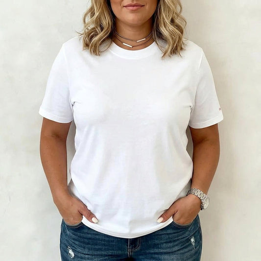 Mila | Camiseta Casual de Color Uniforme