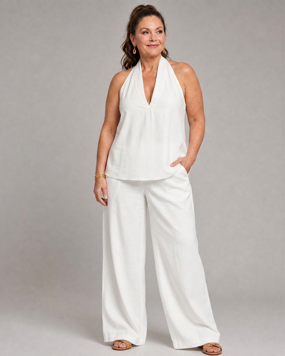 Conjunto de Pantalón Escote Halter Zorelle