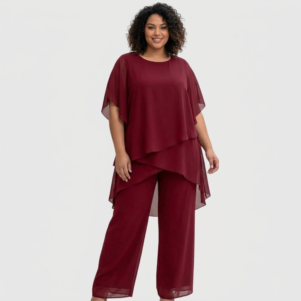 Linda | Conjunto con Pantalón Palazzo Drapeado