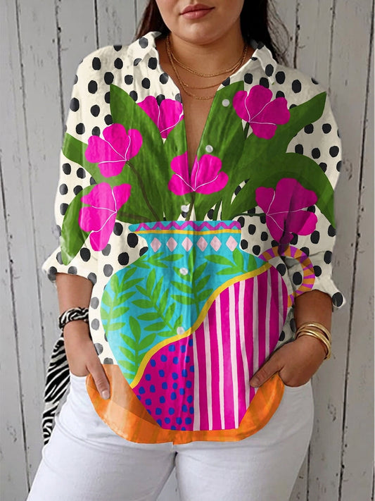 Prenda Diana – Floral Graphic Blouse
