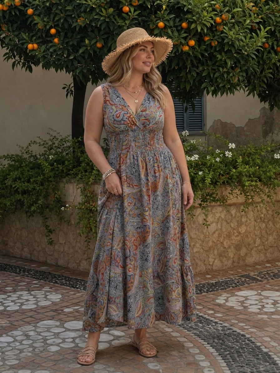 Vestido Midi Paisley Marisela