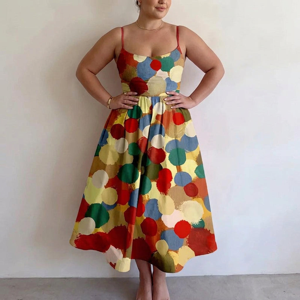 Averleigha | Vestido Midi Estampado Artístico
