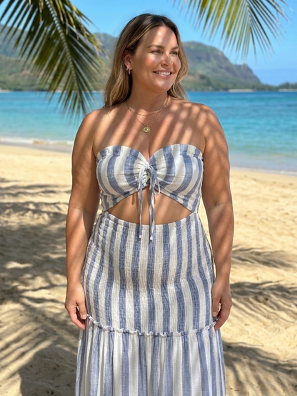 Vestido Midi de Rayas Azaria