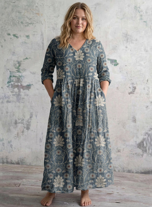 Vestido Largo Enredadera Vintage Elarisse