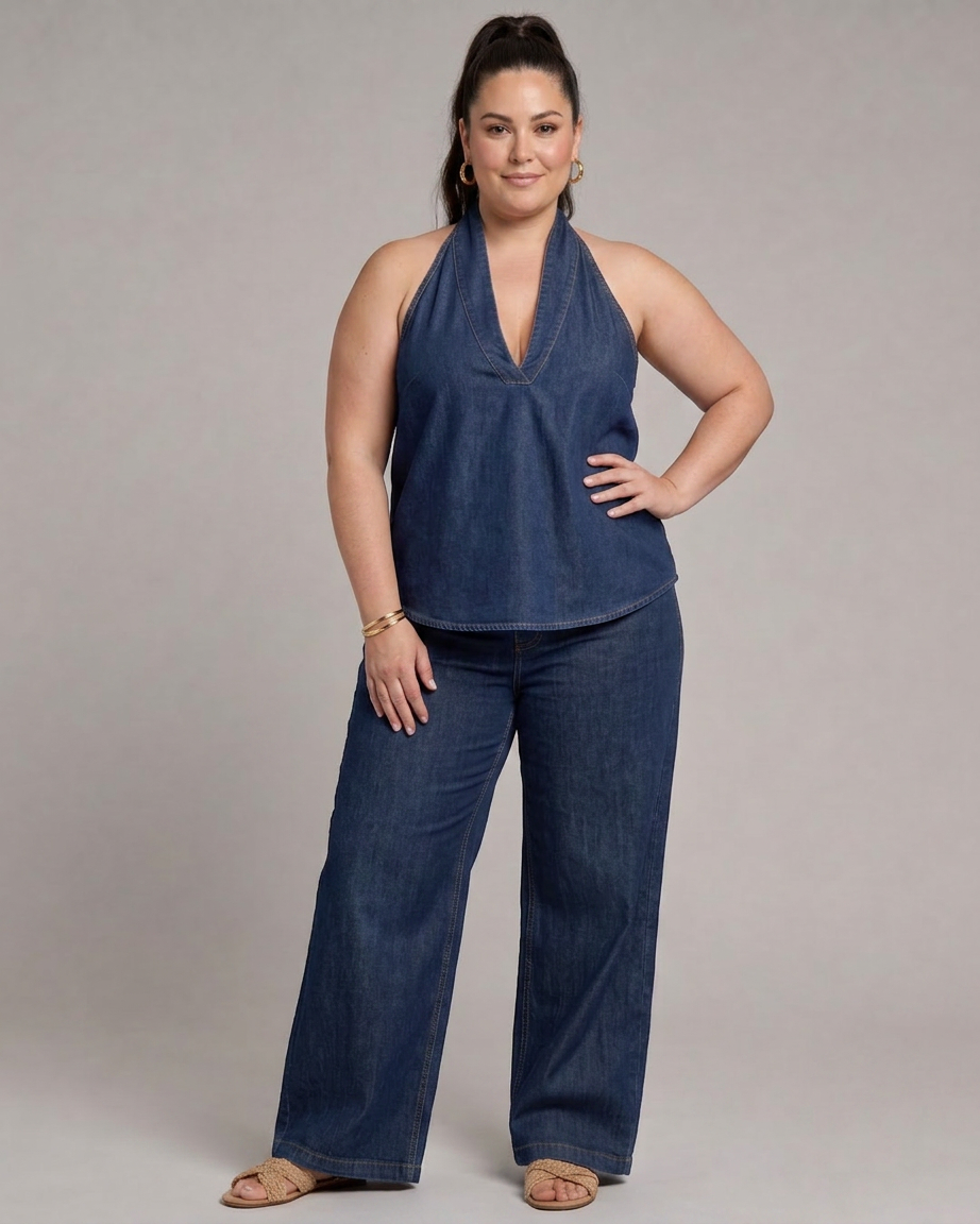 Conjunto de Pantalón Escote Halter Zorelle