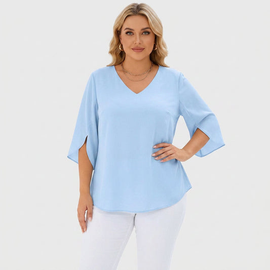 Blusa Sofisticada con Escote en V Violetta