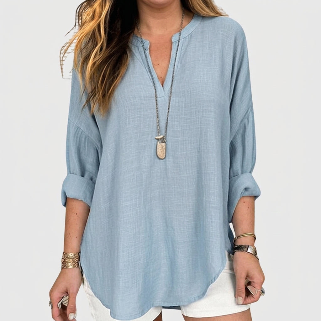 Lenara™ | Flowy Elegant Beach Shirt