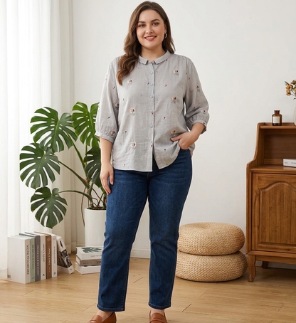 Camisa Floral de Algodón Chloe