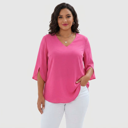 Blusa Sofisticada con Escote en V Violetta