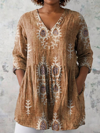 Blusa Larga con Escote en V Elise