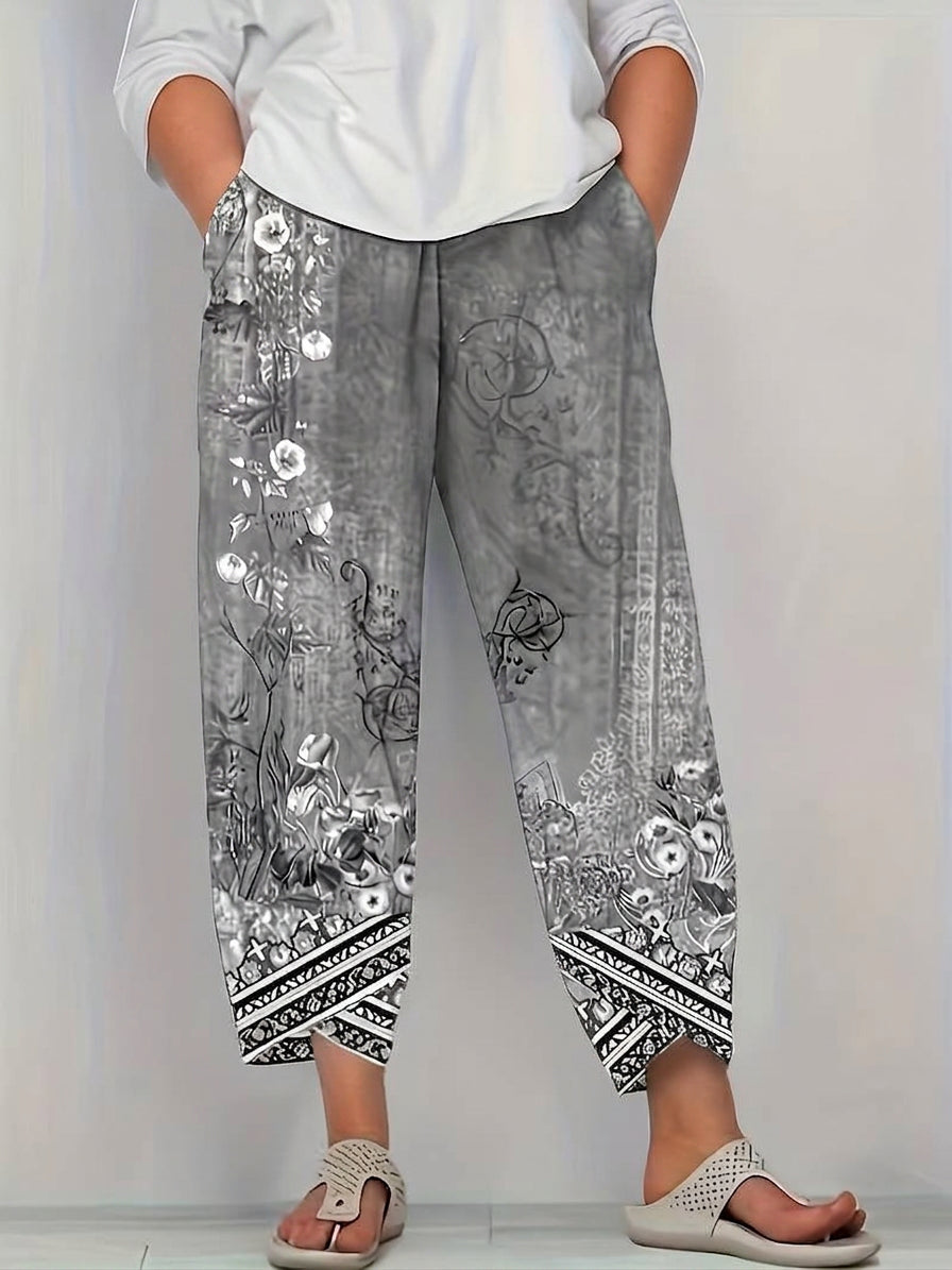 Pantalón Capri Floral Vintage Natasha