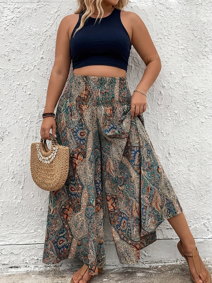 Pantalón de Pierna Ancha Bohemio Melody
