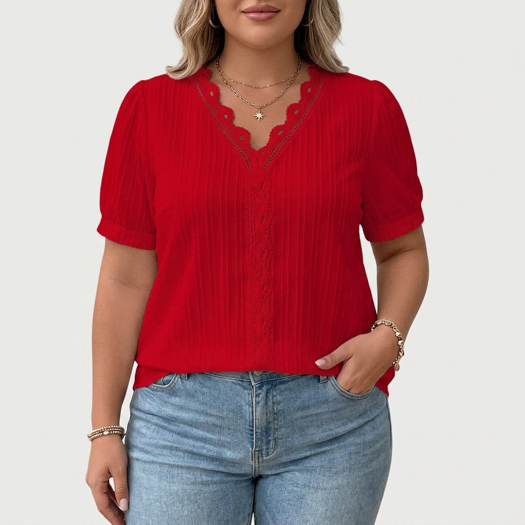 Blusa Elegante con Escote en V Avienne