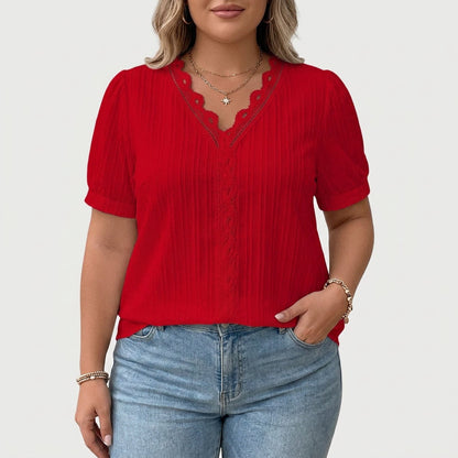 Blusa Elegante con Escote en V Avienne