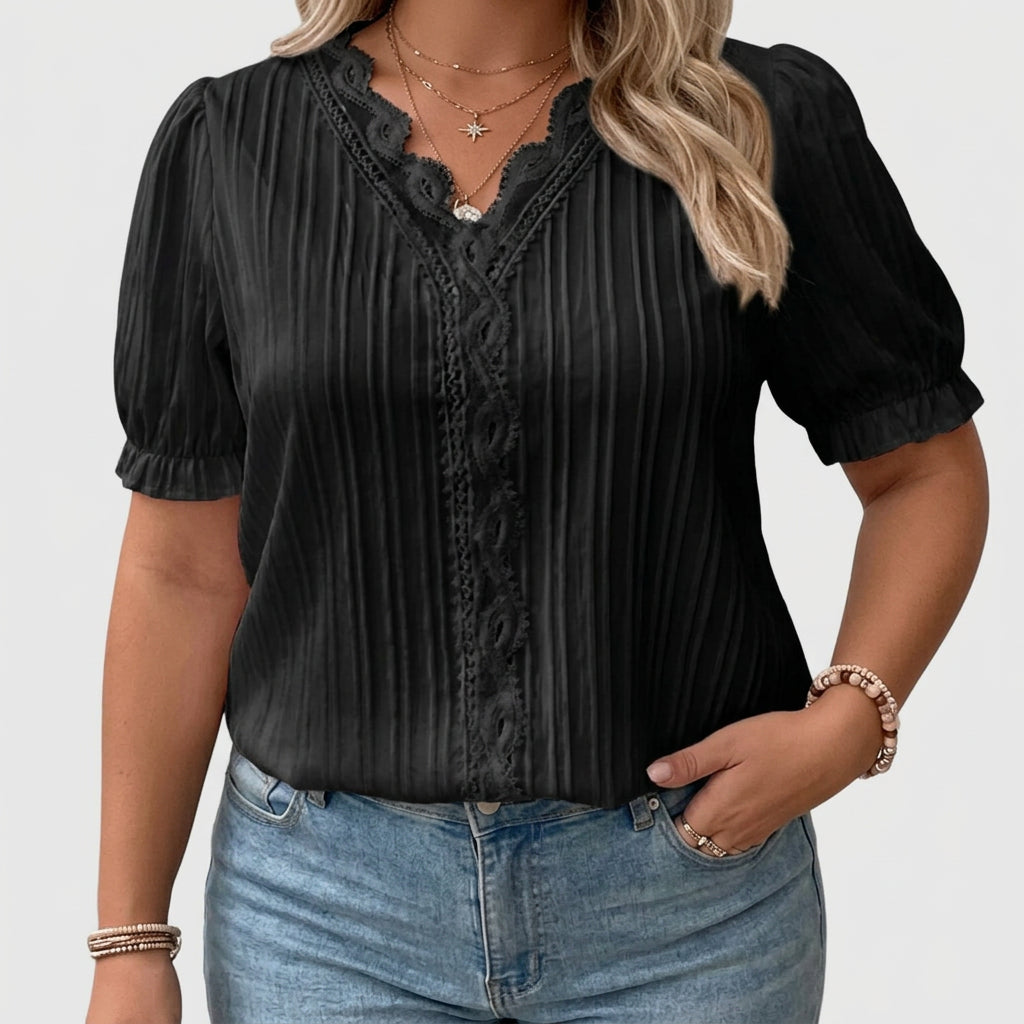 Blusa Elegante con Escote en V Avienne