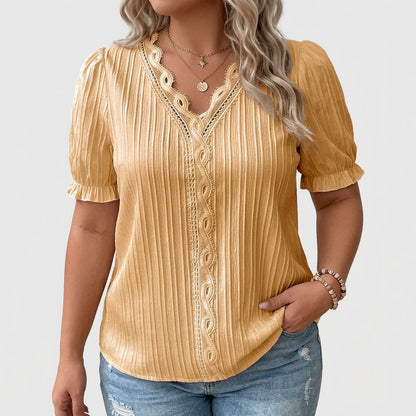 Blusa Elegante con Escote en V Avienne