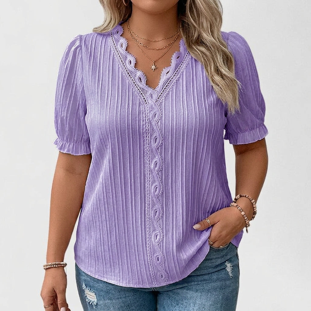 Blusa Elegante con Escote en V Avienne