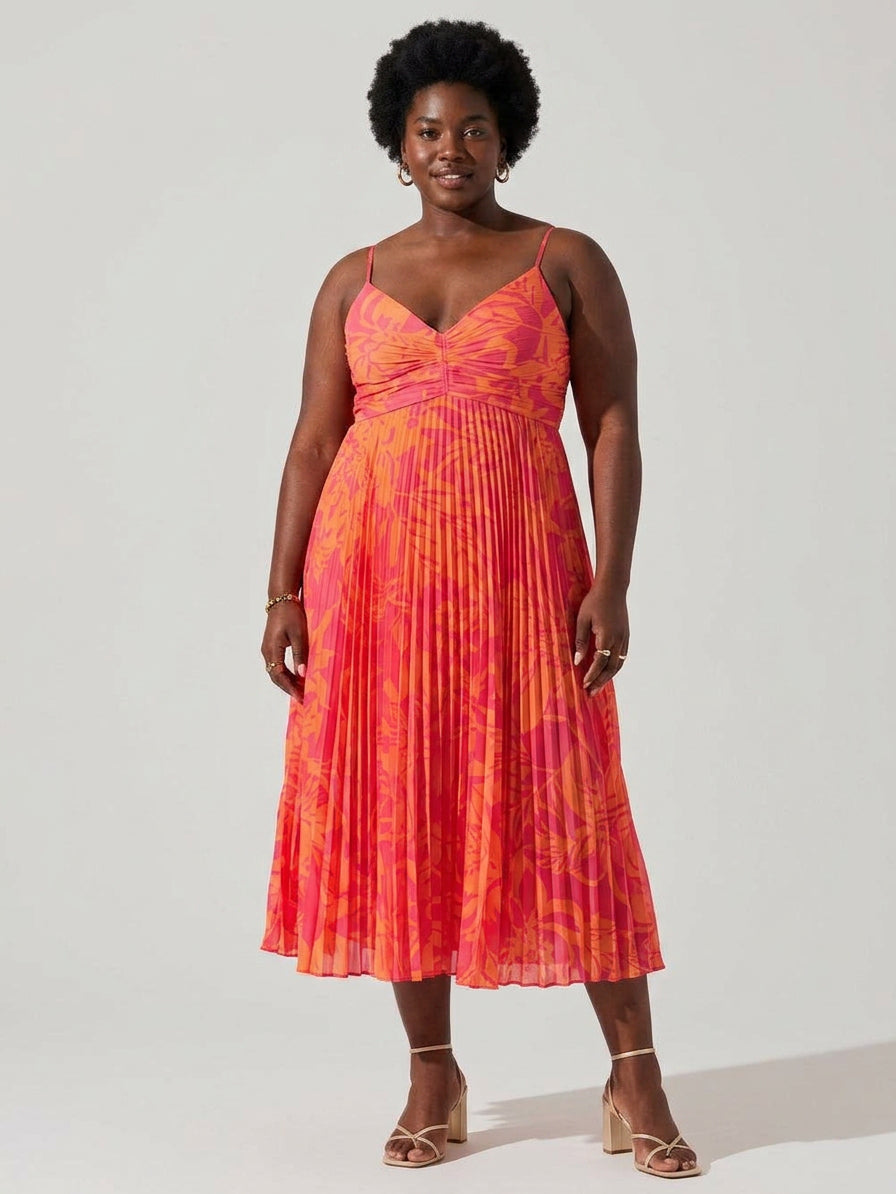 Vestido Midi Floral Elegante Heather