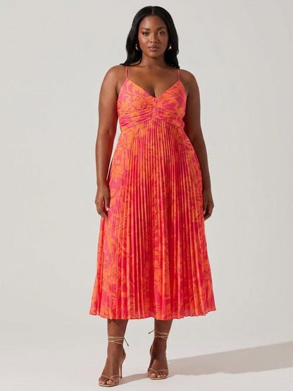 Vestido Midi Floral Elegante Heather