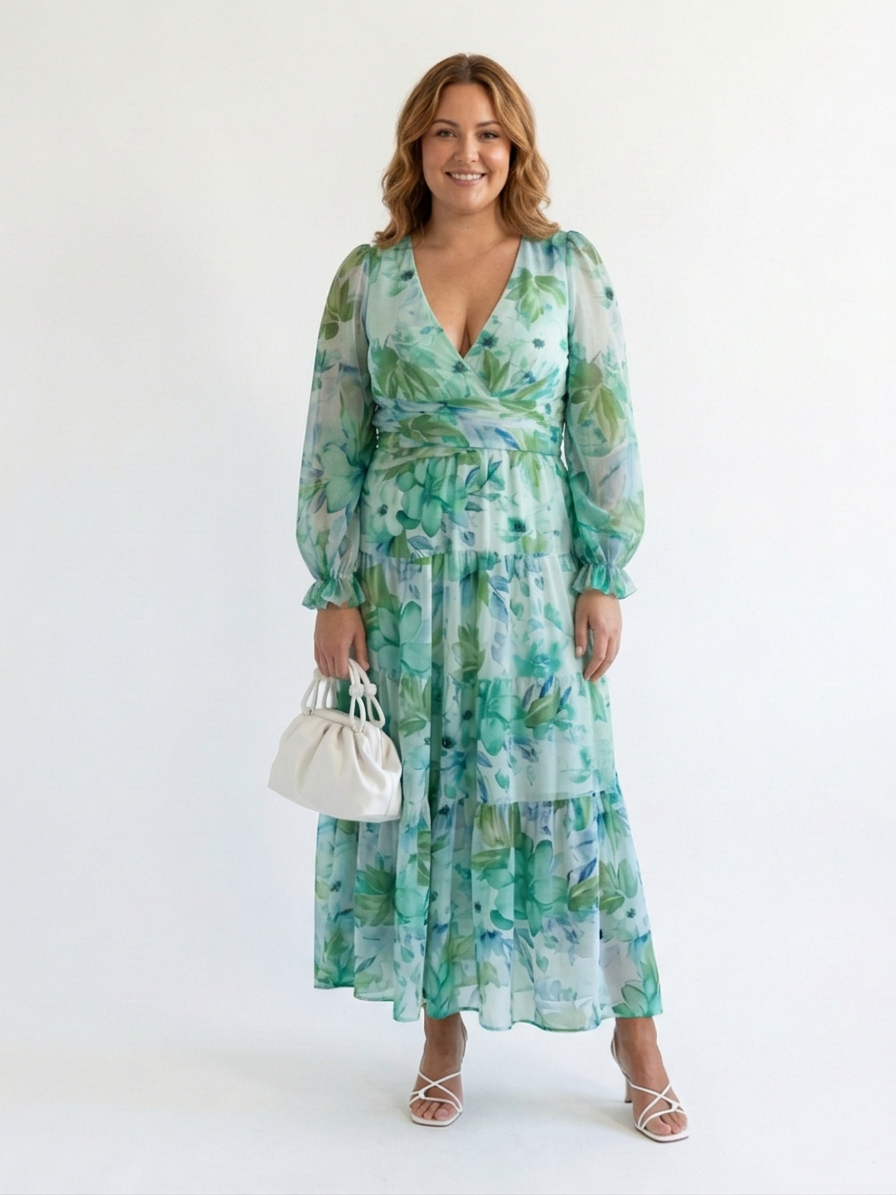 Althea | Vestido Maxi Floral Manga Larga