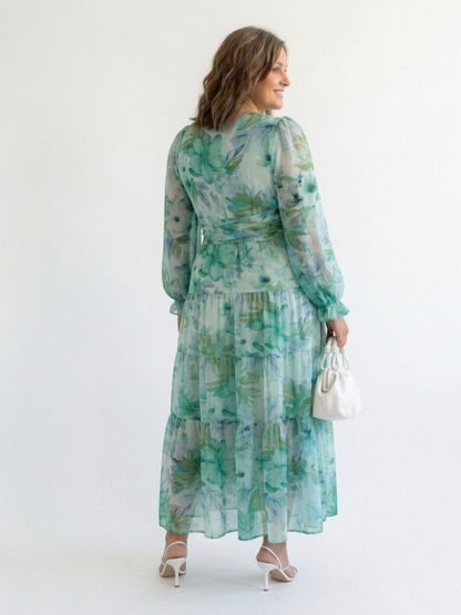Althea | Vestido Maxi Floral Manga Larga