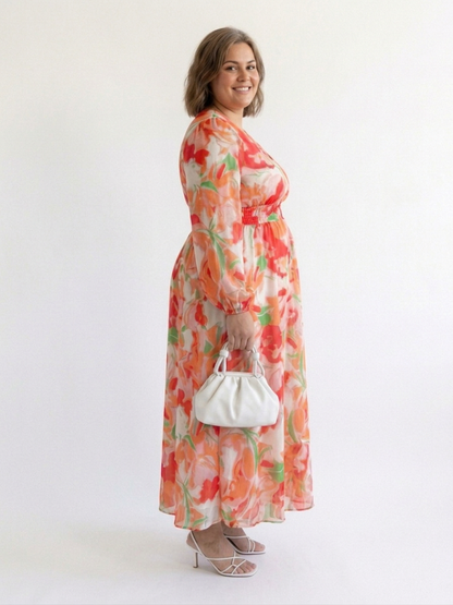 Althea | Vestido Maxi Floral Manga Larga