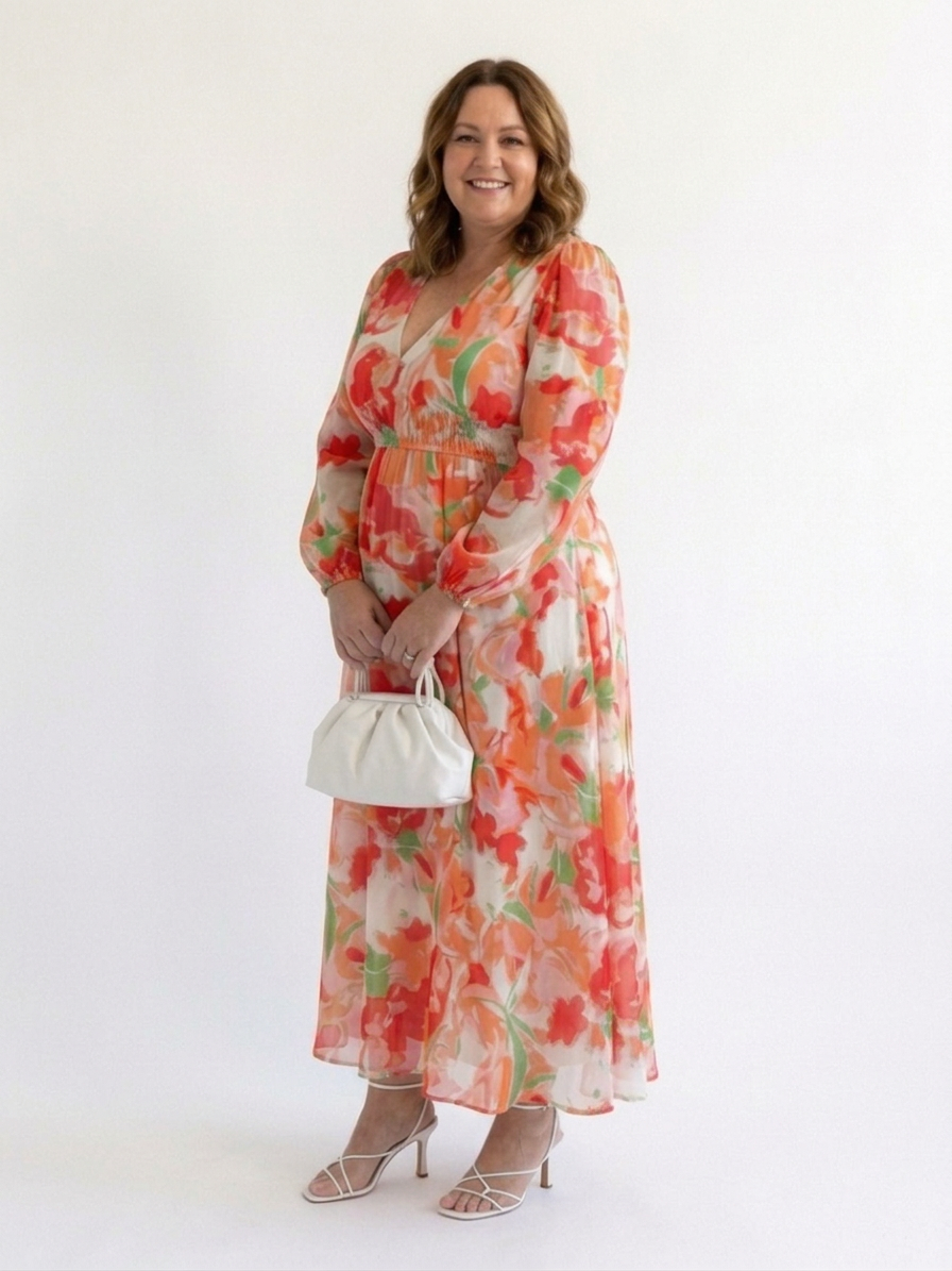 Althea | Vestido Maxi Floral Manga Larga