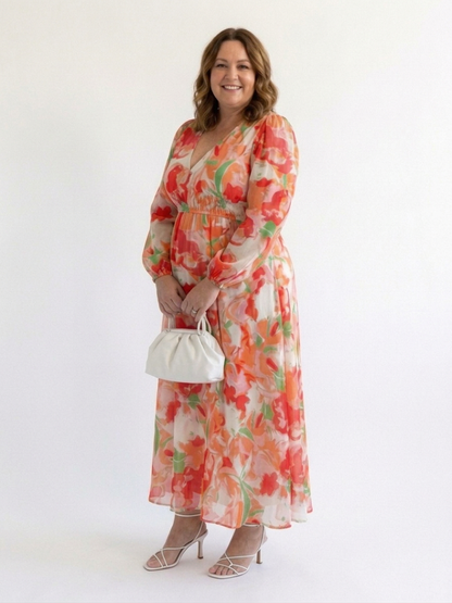 Althea | Vestido Maxi Floral Manga Larga