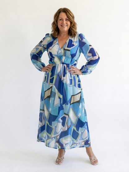 Althea | Vestido Maxi Floral Manga Larga