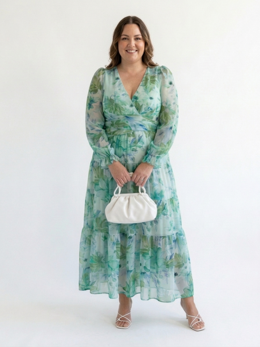 Althea | Vestido Maxi Floral Manga Larga